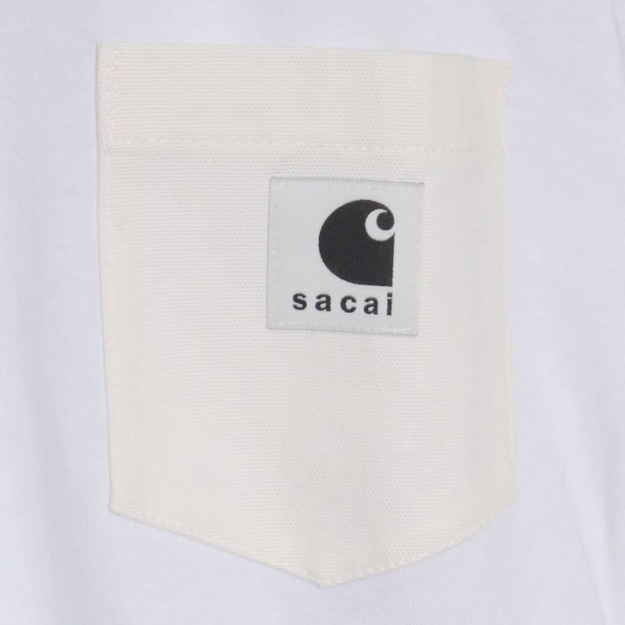 未使用 SACAI × CARHARTT WIP L/S T-Shirt サイズ2 ホワイト 24 未使用 SACAI × CARHARTT WIP L/S T-Shirt サイズ2 ホワイト 24