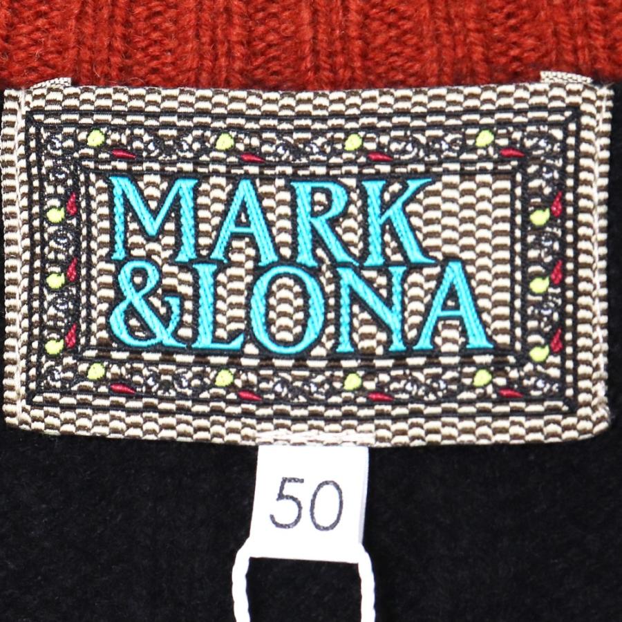未使用 MARK & LONA York V-Neck Cable Knit サイズ50 ブラック MLM-4C