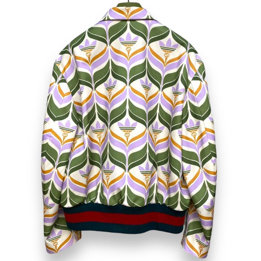 GUCCI × ADIDAS 22SS トレフォイルプリントジャケット サイズ50 GUCCI × ADIDAS 22SS トレフォイルプリントジャケット サイズ50