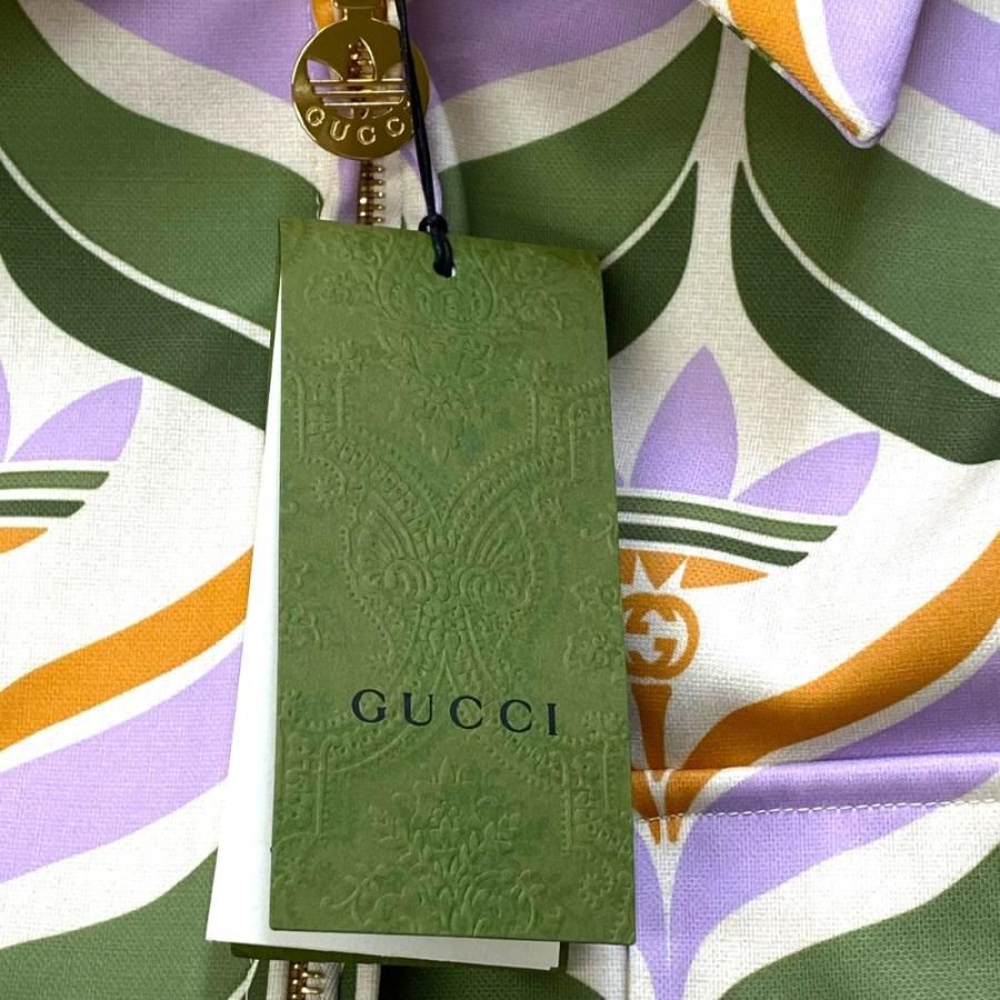 GUCCI × ADIDAS 22SS トレフォイルプリントジャケット サイズ50 GUCCI × ADIDAS 22SS トレフォイルプリントジャケット サイズ50