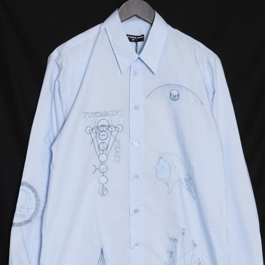 未使用 RAF SIMONS ARCHIVE 宗教期 Embroidery Shirt サイズ46 未使用 RAF SIMONS ARCHIVE 宗教期 Embroidery Shirt サイズ46