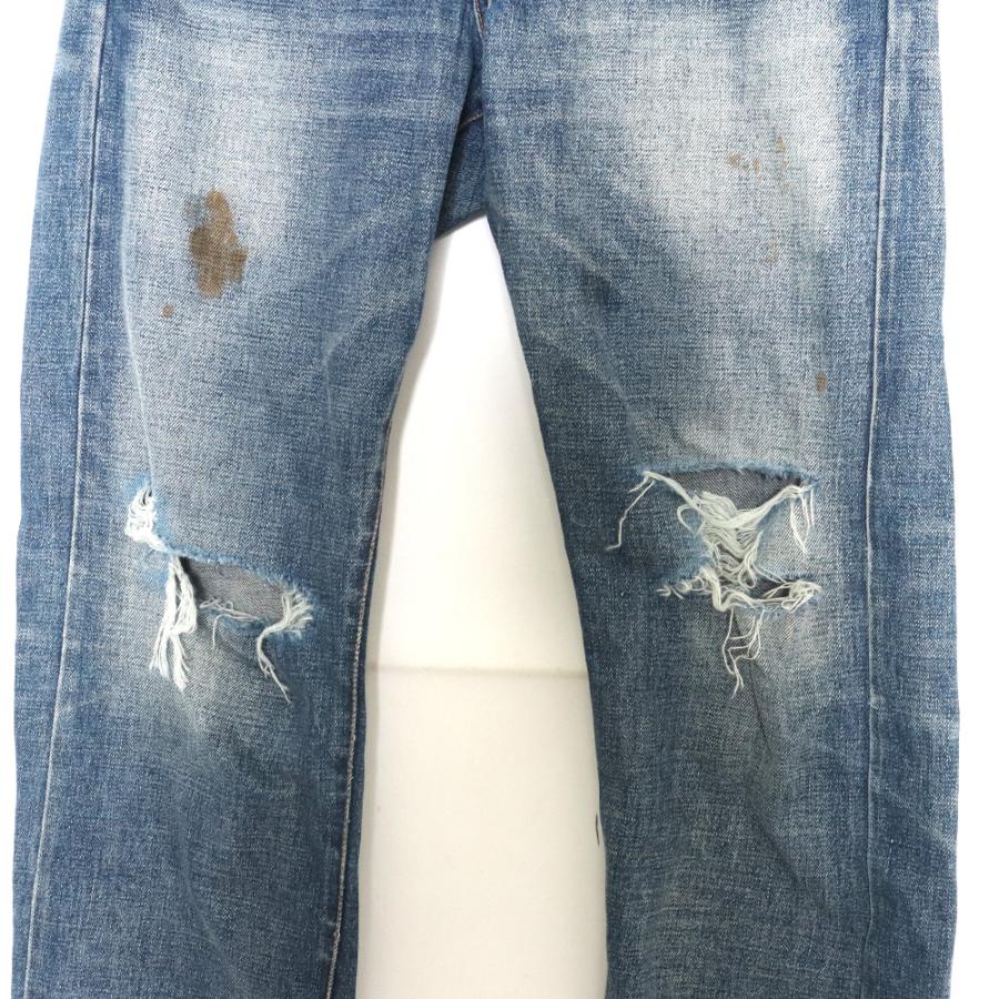 LEVI'S 551ZXX ダブルネーム 復刻 USED加工ダメージデニムパンツ