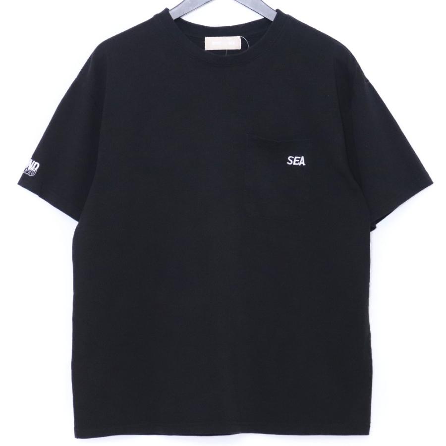 WIND AND SEA 1枚のみ 2P POCKET S/S TEE Mサイズ ブラック WDS-O-ESS