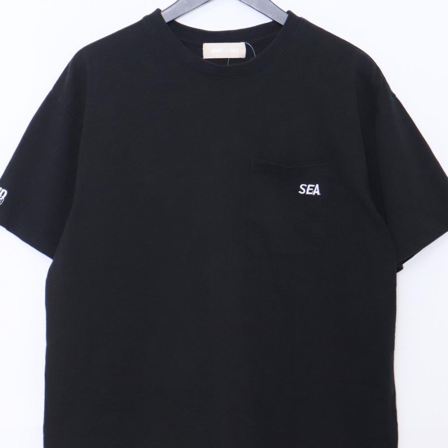 WIND AND SEA 1枚のみ 2P POCKET S/S TEE Mサイズ ブラック WDS-O-ESS