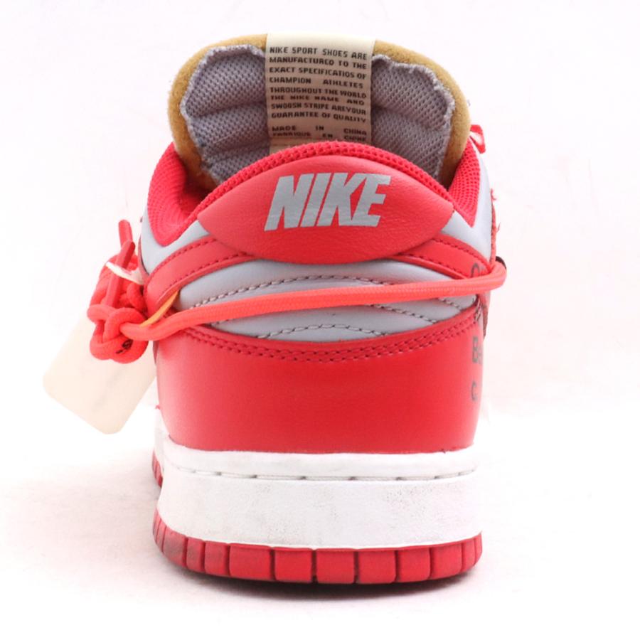 26.5cm NIKE × OFF-WHITE Dunk Low University Red/Wolf Grey CT0856