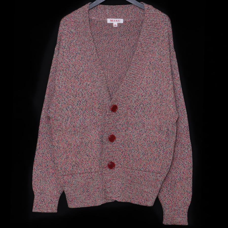 MASU MELANGE LOOSE CARDIGAN サイズ46 ピンク MSSS-KN0122 エム