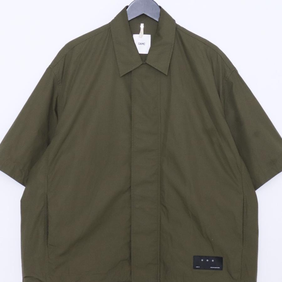 【美品】OAMC ポリエステルシャツ 茶 L OAMC SALLY SHIRT Sサイズ カーキ 24E28OAU23 COT00963 オーエー