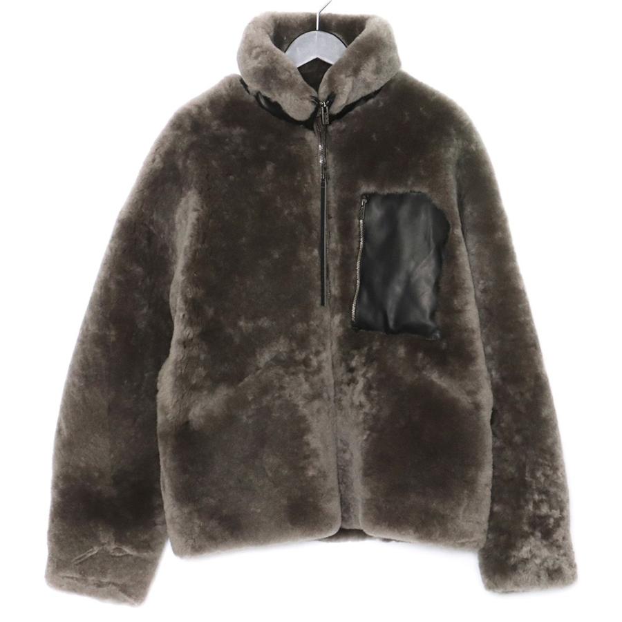 未使用 DEVOA MOUTON JACKET サイズ1 グレー AME-ASSJ デヴォア 23AW 