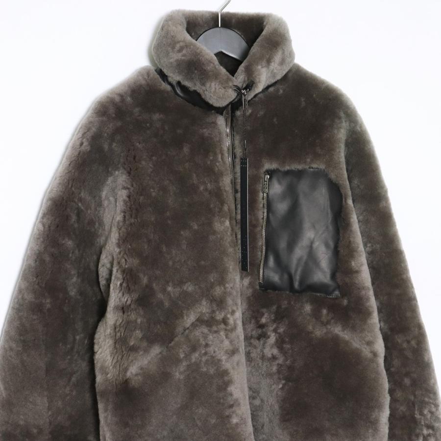 未使用 DEVOA MOUTON JACKET サイズ1 グレー AME-ASSJ デヴォア 23AW 