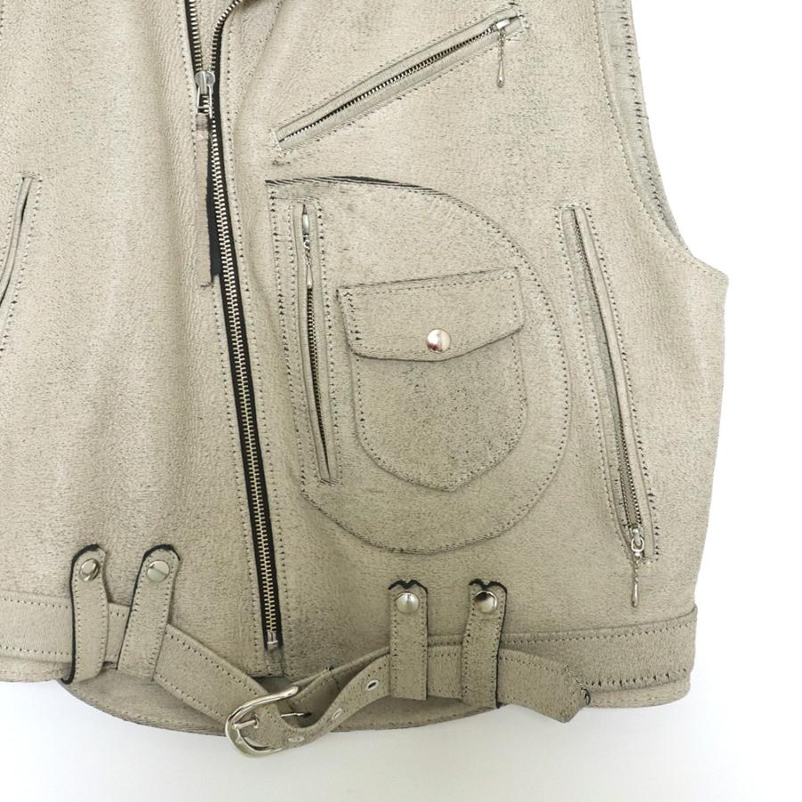 SUGARHILL Gill Leather Rider's Vest サイズ1 ホワイト 23SSLA02