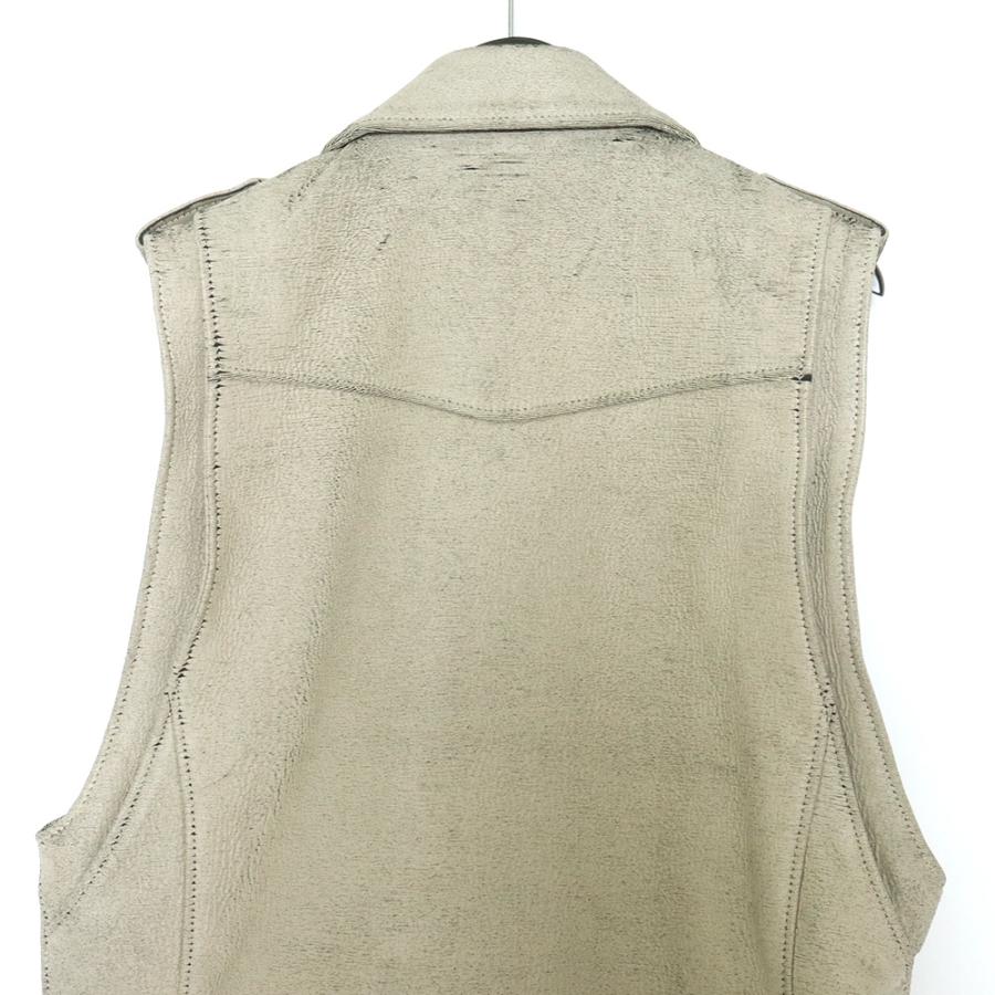 SUGARHILL Gill Leather Rider's Vest サイズ1 ホワイト 23SSLA02