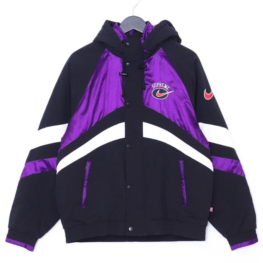 SUPREME × NIKE Hooded Sport Jacket Sサイズ ブラック パープル