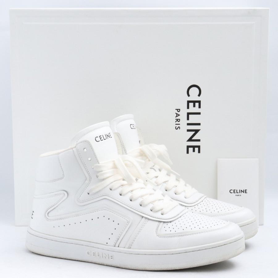 25.5cm相当 CELINE Z トレーナーハイトップスニーカー CT-01 ホワイト 