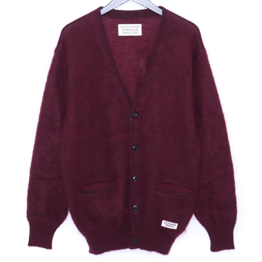 WACKO MARIA MOHAIR KNIT CARDIGAN Sサイズ ボルドー 23SS-WMK-KN06