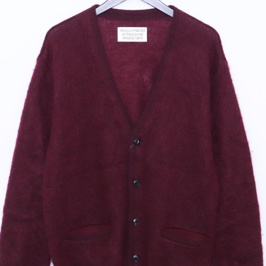WACKO MARIA MOHAIR KNIT CARDIGAN Sサイズ ボルドー 23SS-WMK-KN06 