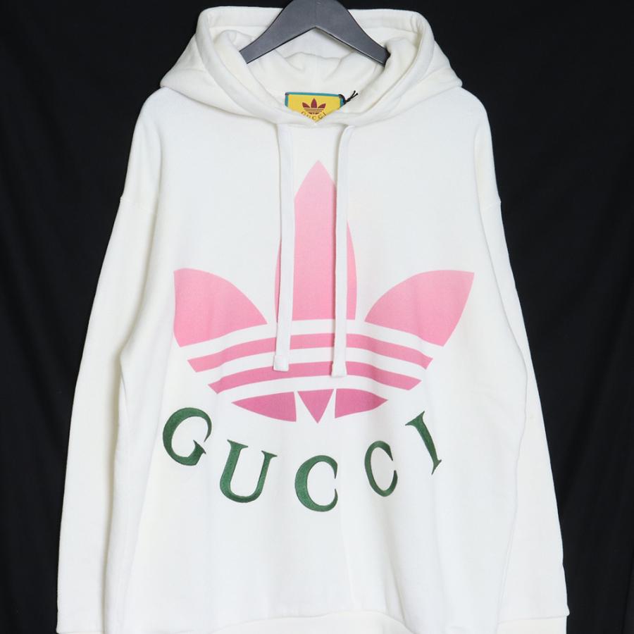 未使用 GUCCI × ADIDAS コットンフード付きスウェットシャツ Sサイズ