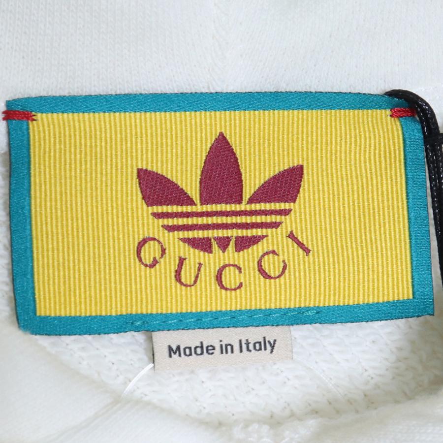 未使用 GUCCI × ADIDAS コットンフード付きスウェットシャツ Sサイズ