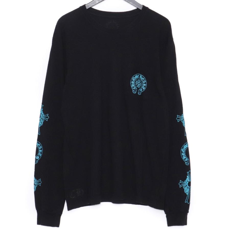 CHROME HEARTS トリプルクロスロゴロングスリーブ L/S Tシャツ Lサイズ 