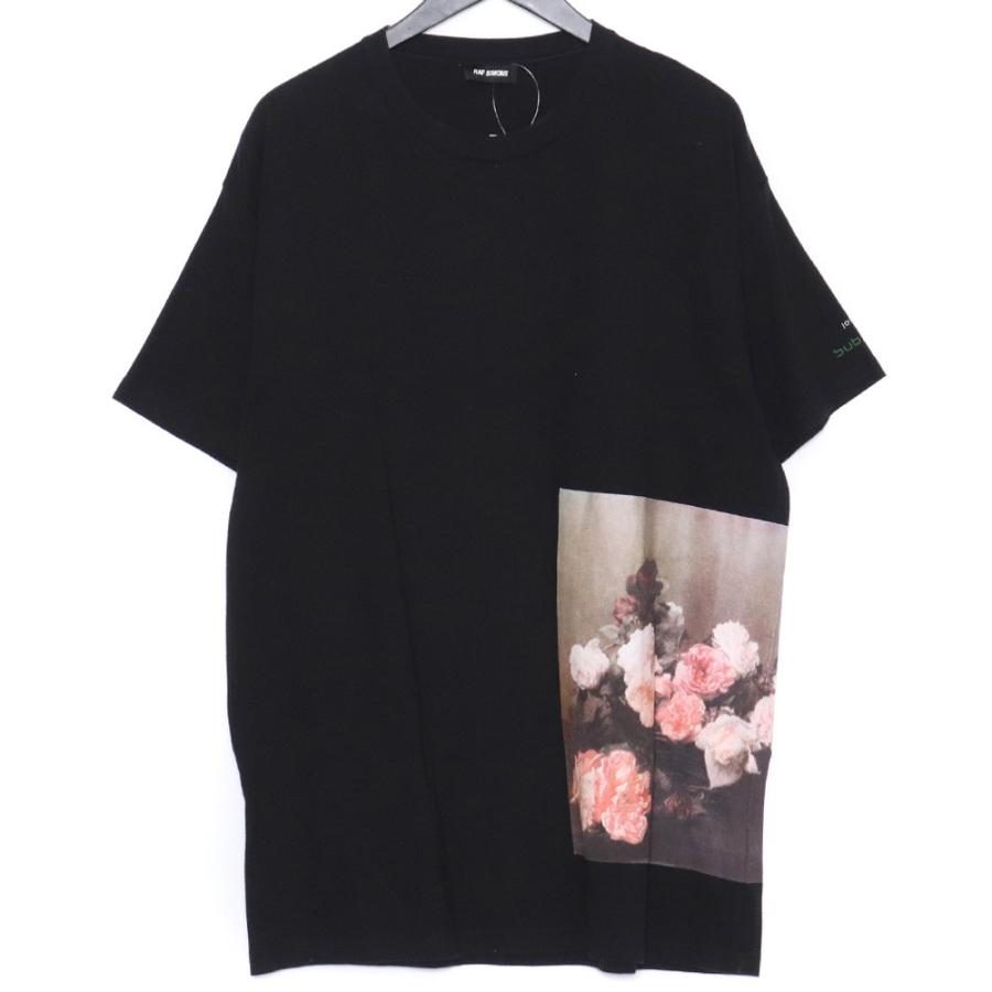 RAF SIMONS 18SS JOY DIVISION Flowers Tee Lサイズ ブラック 19000 