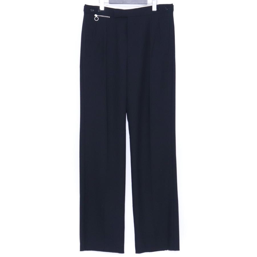 RAF SIMONSラブシモンズ黒パンツサイズ46 RAF SIMONS Wide-Leg Pants サイズ46 ブラック 202-343C ラフシモンズ