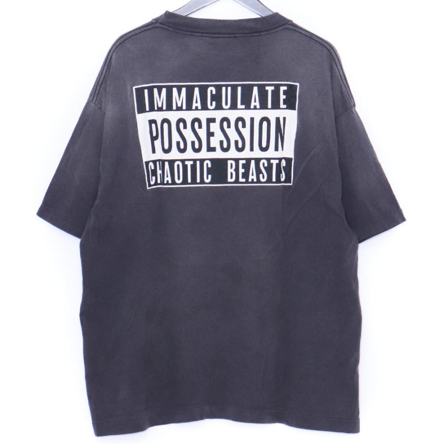 未使用 SAINT MICHAEL CP SS TEE SMILE BLACK XLサイズ ブラック SM 