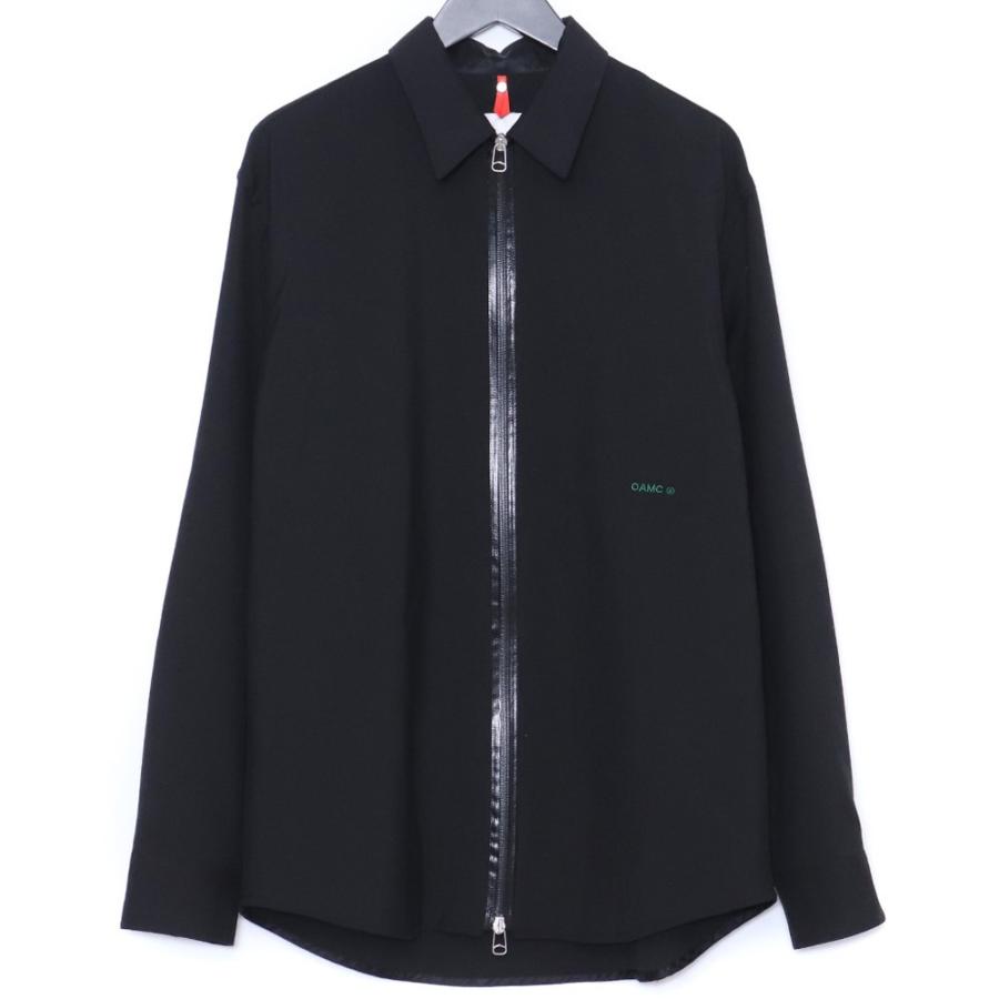 OAMC 本人期 IAN SHIRT ブラック M OAMC Men's' Ian Zip-Up Shirt in Black | LN-CC®