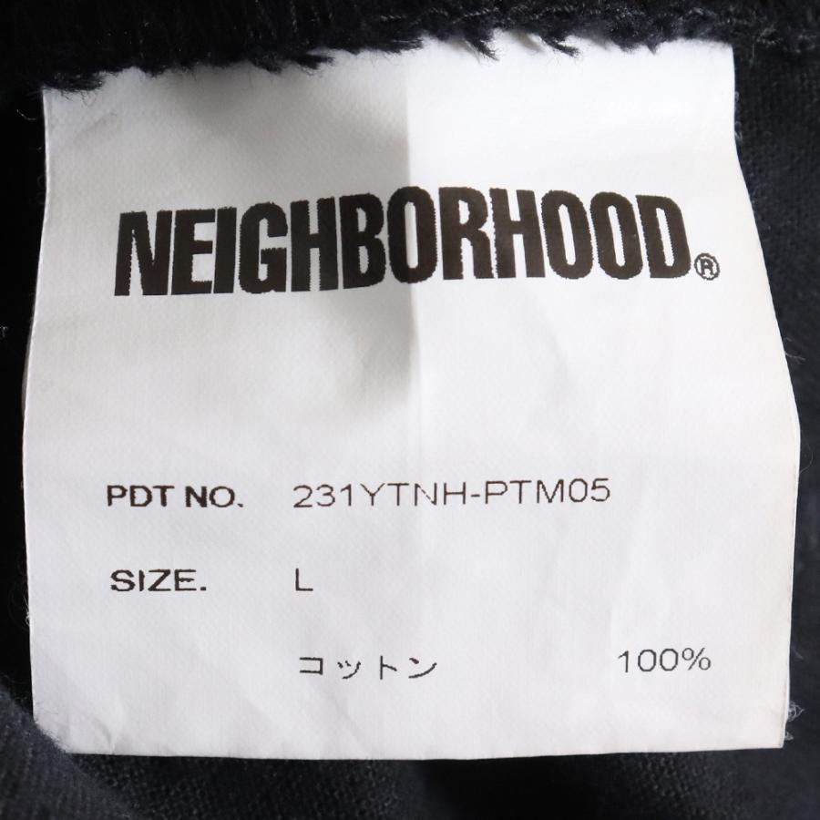 NEIGHBORHOOD コットンイージーパンツ Lサイズ ブラック 231YTNH-PTM05 