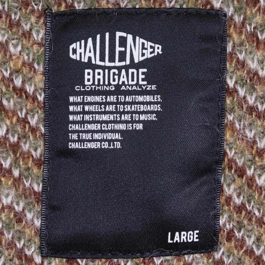 CHALLENGER BIG PAISLEY CARDIGAN Lサイズ オリーブカーキ CLG-KN024