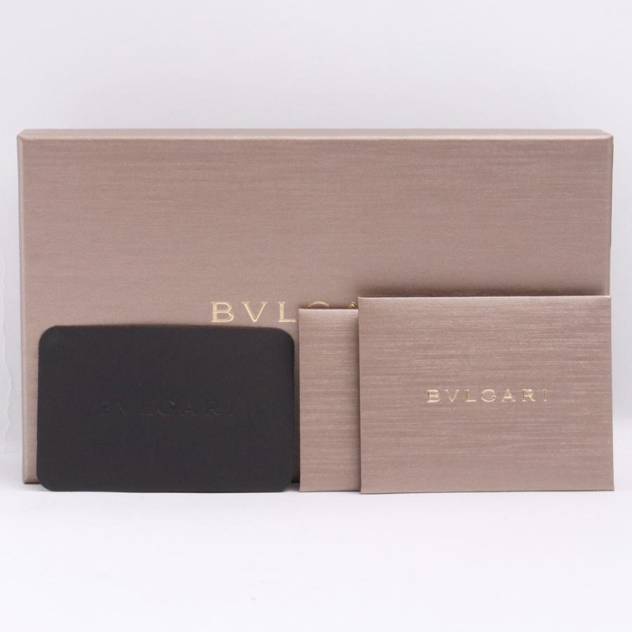 BVLGARI 二つ折り長財布 オクト ブラック 36966 ブルガリ 型押しロゴ