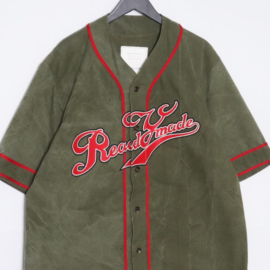 READYMADE BASE BALL SHIRT サイズ2 カーキ RE-C0-KH-00-00-76