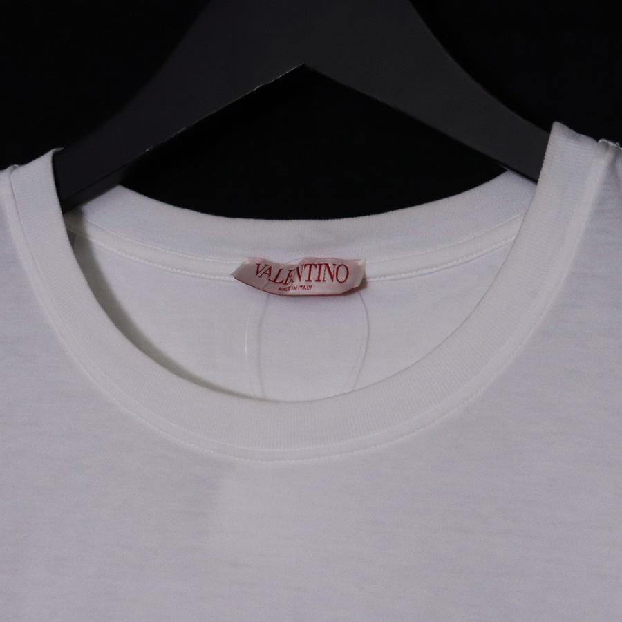 VALENTINO EMBOSSEDラミネートポケットTシャツ Mサイズ ホワイト