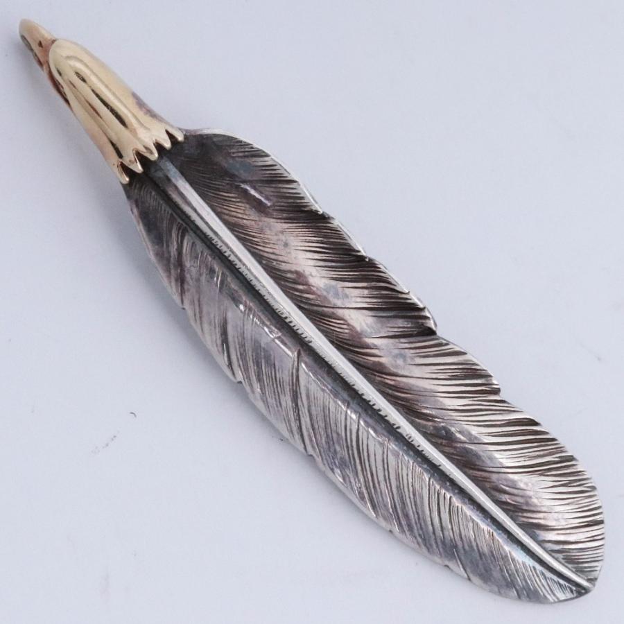 LARRY SMITH EAGLE HEAD FEATHER PENDANT No.49 シルバー EFNL-0049