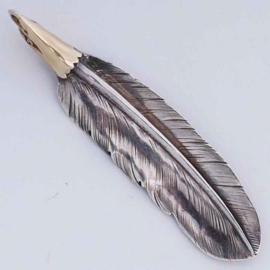 LARRY SMITH EAGLE HEAD FEATHER PENDANT No.49 シルバー EFNL-0049