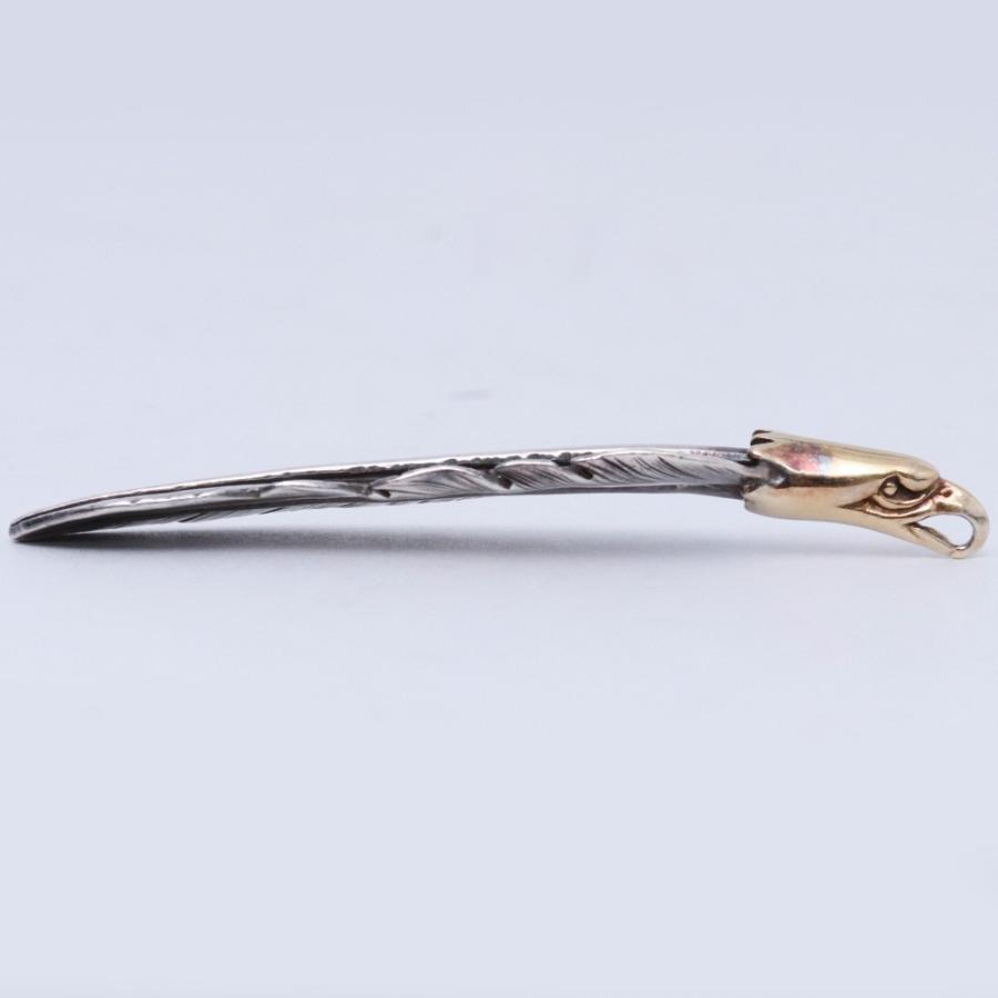 LARRY SMITH EAGLE HEAD FEATHER PENDANT No.49 シルバー EFNL-0049