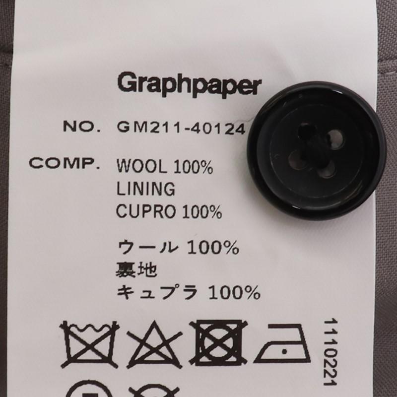 GRAPHPAPER 21SS FINE WOOL TROPICAL PANTS グレー サイズ1 グラフ 
