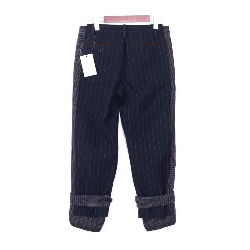 SACAI STRIPE TROUSERS サイズ1 ネイビー 18-04018 サカイ ストライプ