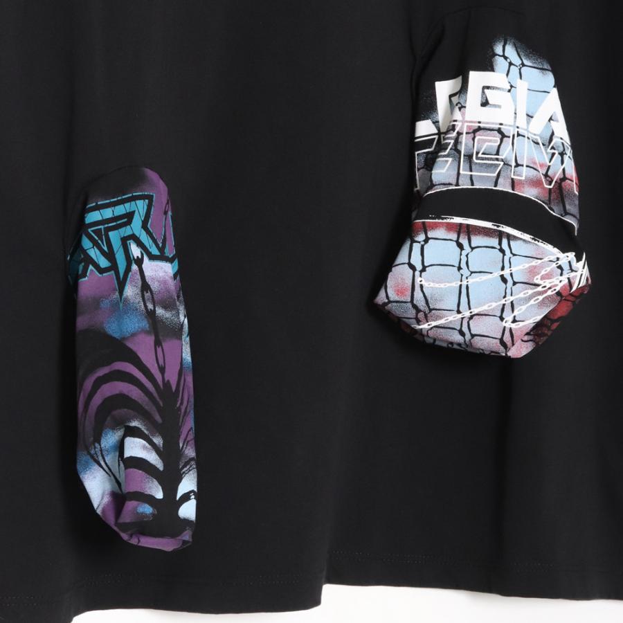 RAF SIMONS オーバーサイズプリンテッドホールズTシャツ Lサイズ