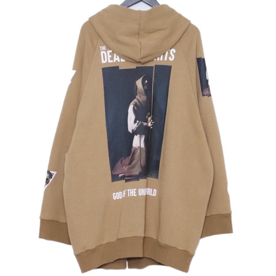 サ*カ様 【新品タグ付】 UNDERCOVER 24SS ハーフジッププルオーバ UNDERCOVER テープ付BIGジップパーカー サイズ2 ベージュ UCW4809-1