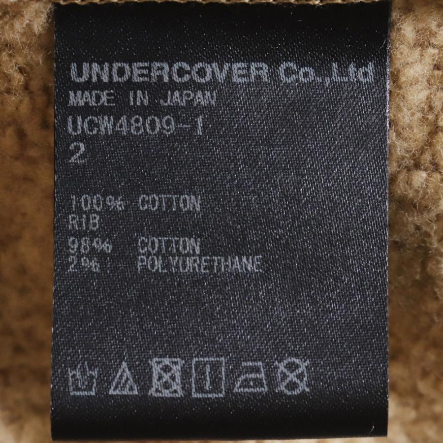 UNDERCOVER テープ付BIGジップパーカー サイズ2 ベージュ UCW4809-1