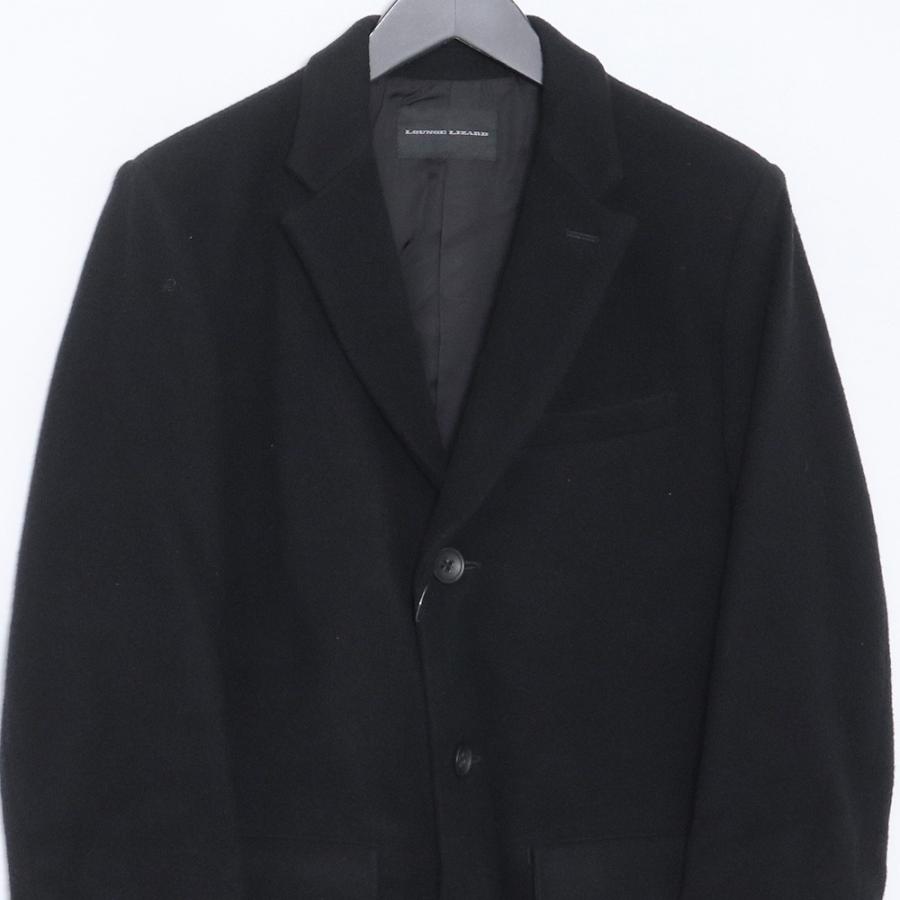 LOUNGE LIZARD MELTON CHESTER COAT サイズ2 ブラック 6306-5626 ラウンジリザード メルトン チェスター コート ジャケット ウール｜graiz｜03