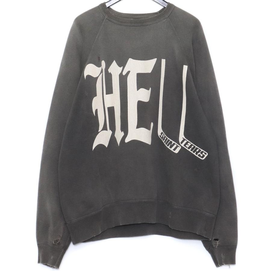 SAINT MICHAEL DT CREW SWEAT XLサイズ ブラック SM-A22-0000-049 