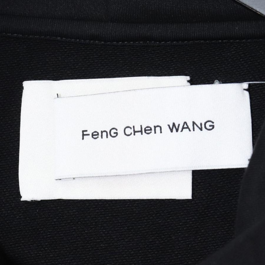 FENG CHEN WANG Ripped Patchwork Hoodie Sサイズ ブラック FMS15HD04 
