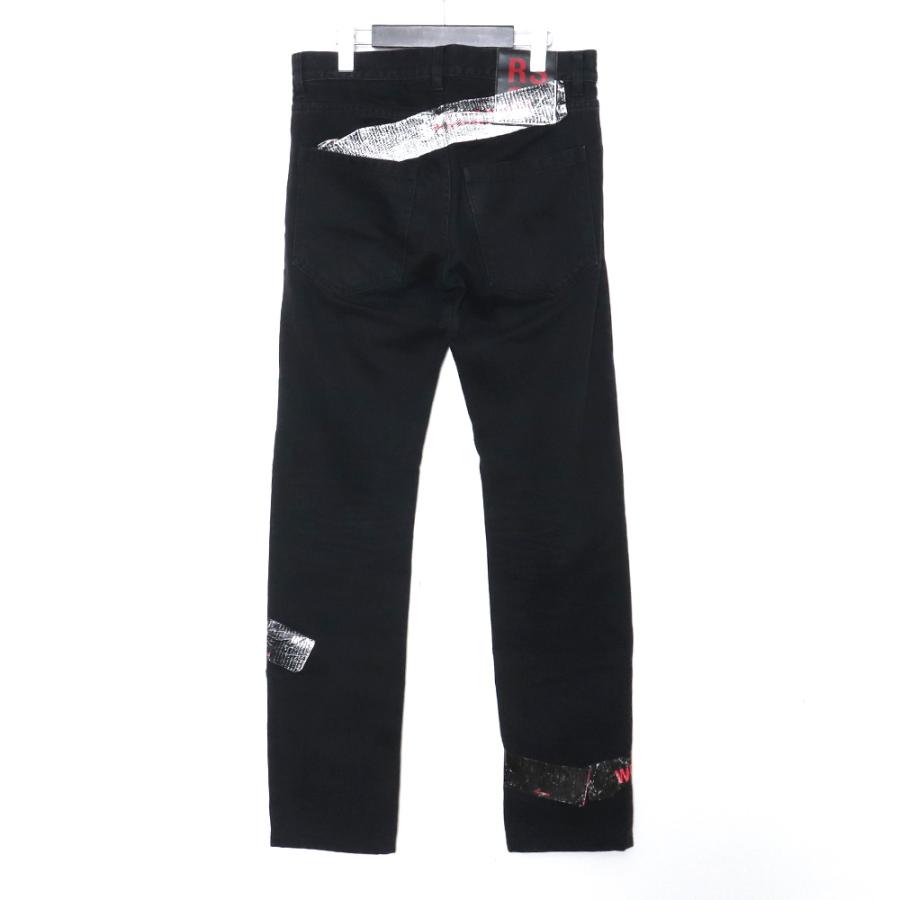 RAF SIMONS レギュラーフィットパッチデニムパンツ サイズ28 ブラック