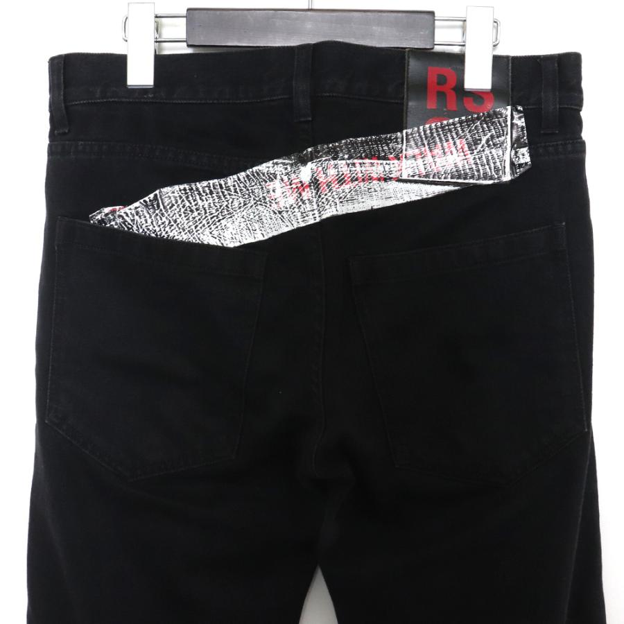 RAF SIMONS レギュラーフィットパッチデニムパンツ サイズ28 ブラック