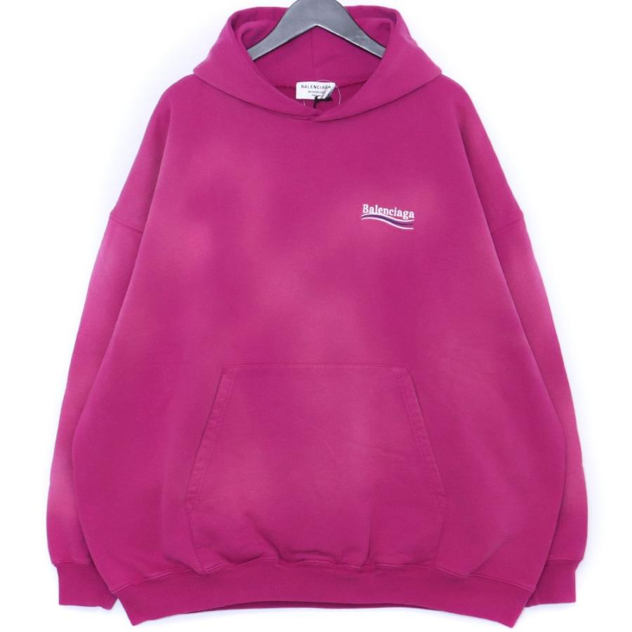 BALENCIAGA ピンク フード付きパーカー　ロゴ BALENCIAGA ピンク フード付きパーカー ロゴ