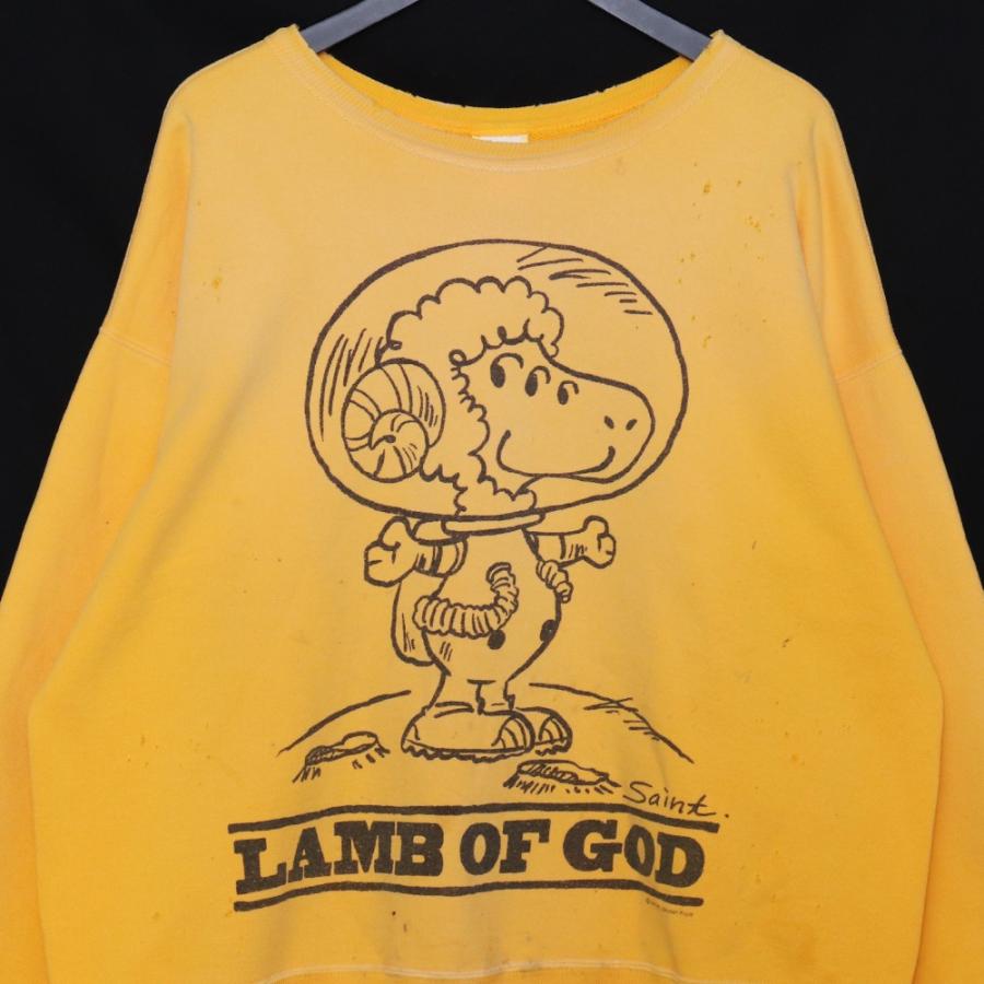SAINT MICHAEL CRW SWEAT LMB OF GD YELLOW Lサイズ イエロー SM-YS8 
