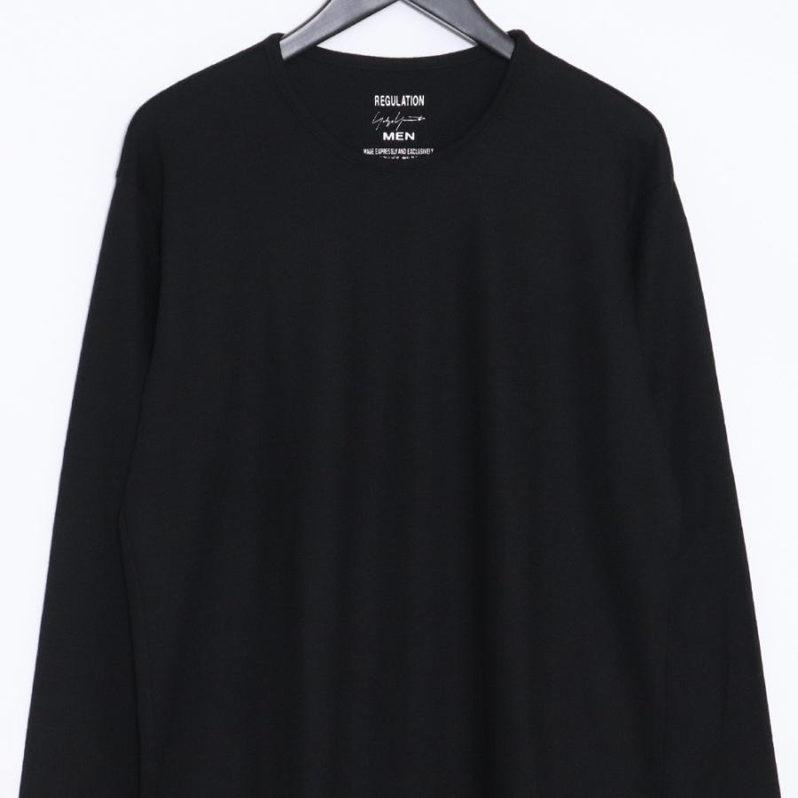YOHJI YAMAMOTO POUR HOMME ウォッシャブルウール天竺長袖Tシャツ 