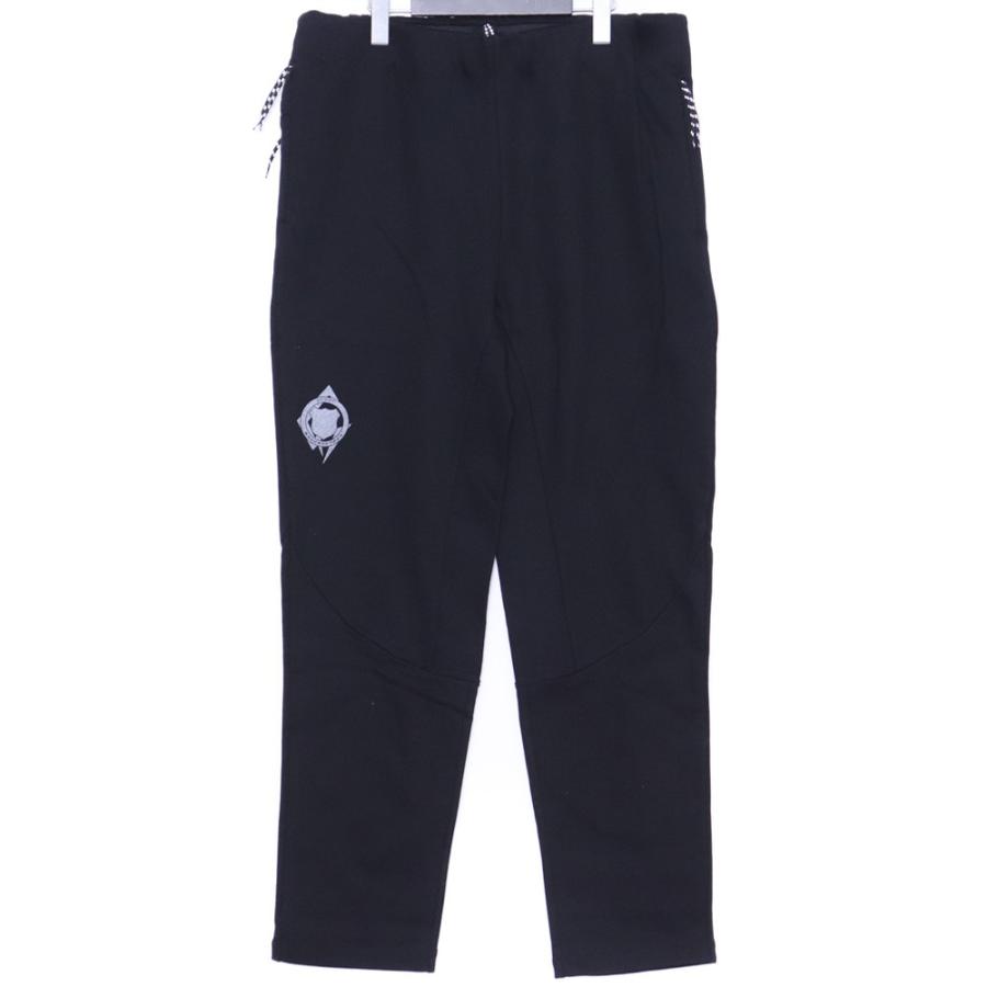 ALMOSTBLACK SEAM POCKET REFLECT PRINT SWEAT PANTS サイズ3 ブラック 