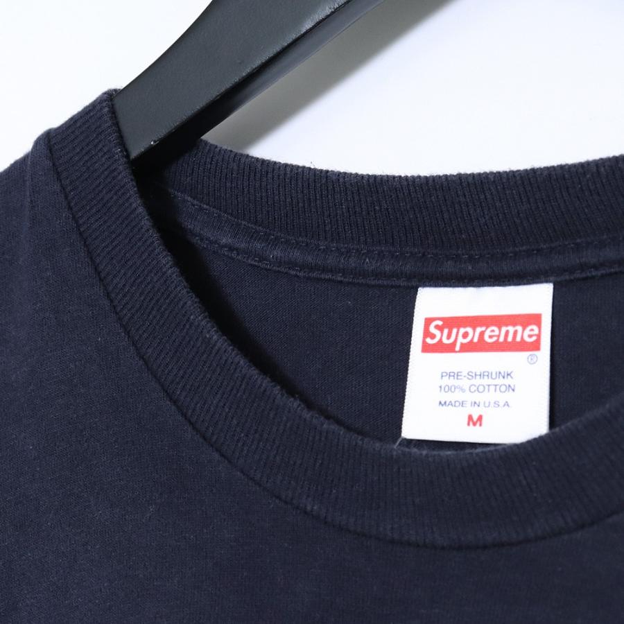 SUPREME Tシャツ Mサイズ ネイビー シュプリーム 半袖カットソー 