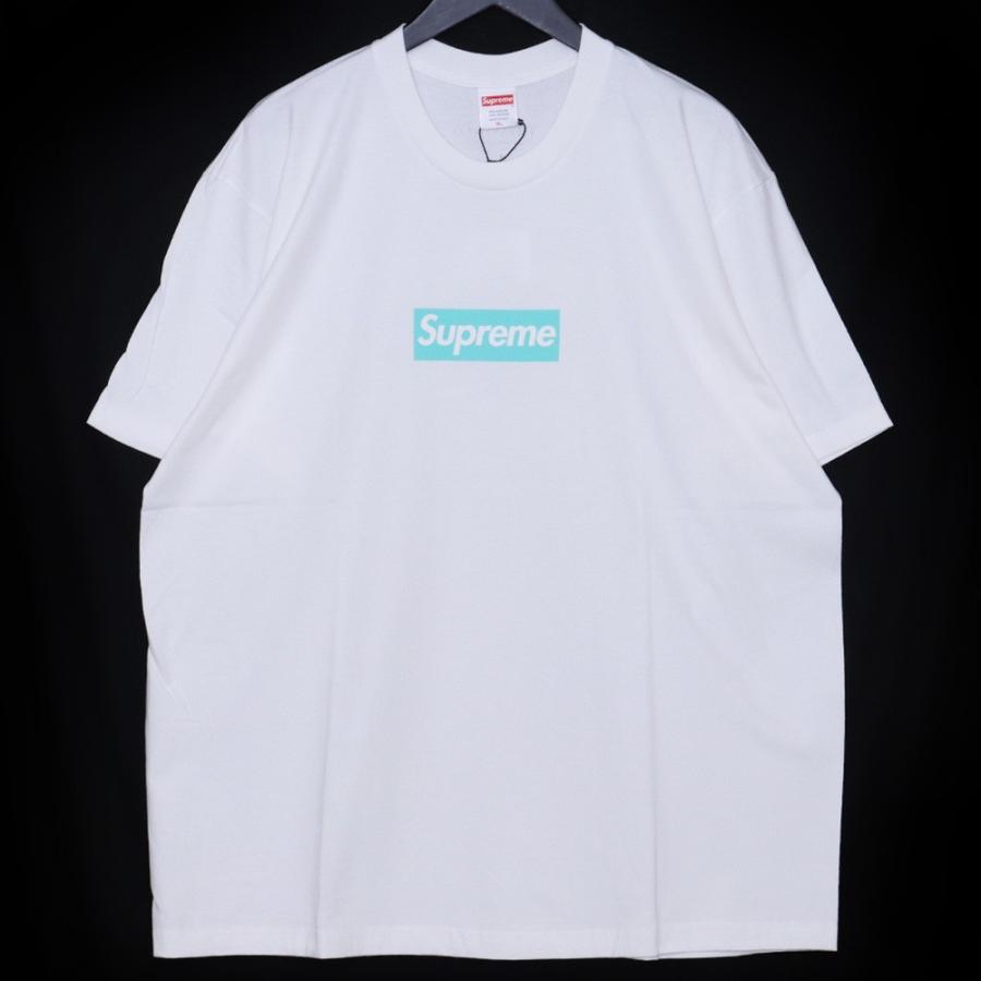 supreme TIFFANY&CO ボックスロゴ Tシャツ SUPREME × TIFFANY&CO. Box Logo Tee XLサイズ ホワイト シュプリーム
